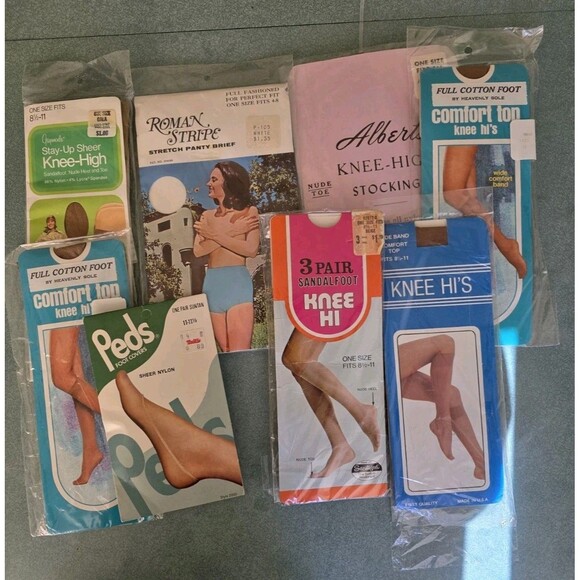 Lot of Women's Vintage Hosiery & Knee-High Socks New in Packaging - Picture 1 of 6